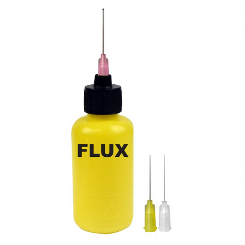 Desco Europe 35611 durAstatic Dissipative Yellow Flux Dispenser with 18, 20, and 26 GA Needles, 60ml