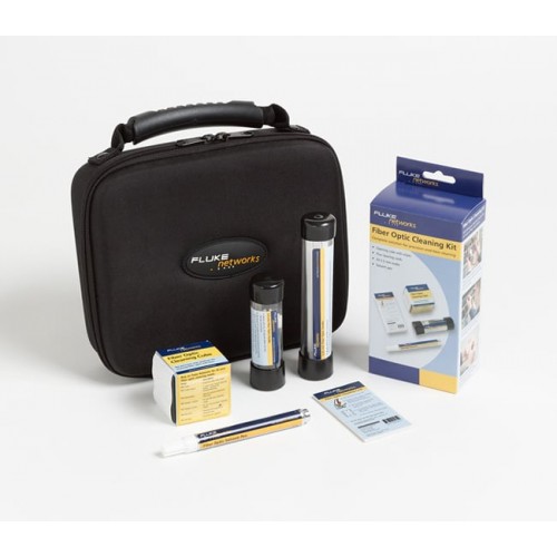 Fluke NFC-KIT-CASE, Comprehensive Fiber Optic Cleaning Kit with 1.25 mm / 2.5 mm Swabs in Rugged Carrying Case