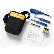 Fluke NFC-KIT-CASE-E, Enhanced Fiber Optic Cleaning Kit with Quick Clean Mechanical Cleaners and Soft Case
