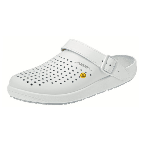 Abeba 5300-37 ESD-Occupational Rubber Clog, White, size 37
