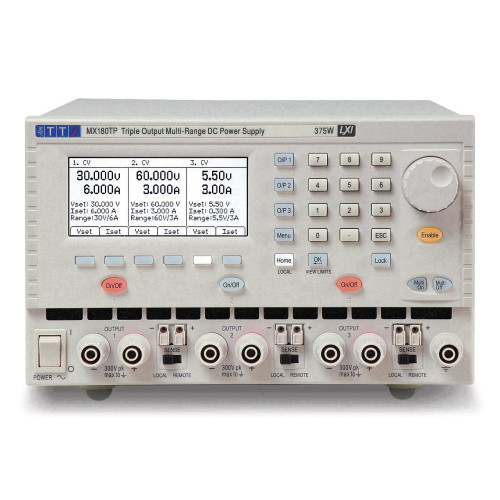 AimTTi MX180TP DC Power Supply 378W Triple Output with USB, RS232, LAN (GPIB Optional)
