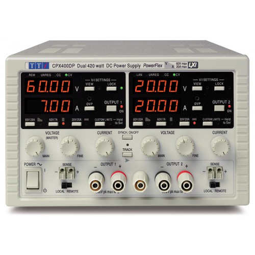 AimTTi CPX400DP DC Power Supply Dual Output 420W 60V 20A with USB, RS232, LAN (GPIB optional)