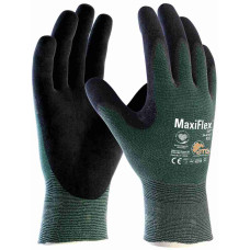 ATG 34-8743 MaxiFlex® Cut™ Cut Resistant Glove (Pack of 12 Pairs), Green/Black