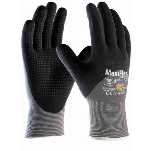 ATG 42-845 MaxiFlex® Endurance™ Glove with AD-APT® (12 pairs pack), Grey/Black ATG 42-845 MaxiFlex® Endurance™ Glove with AD-APT® (12 pairs pack), Grey/Black