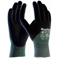 ATG 42-8753 MaxiFlex® Cut™ Cut Resistant Glove with AD-APT® ¾ coating (Pack of 12 Pairs), Green/Black
