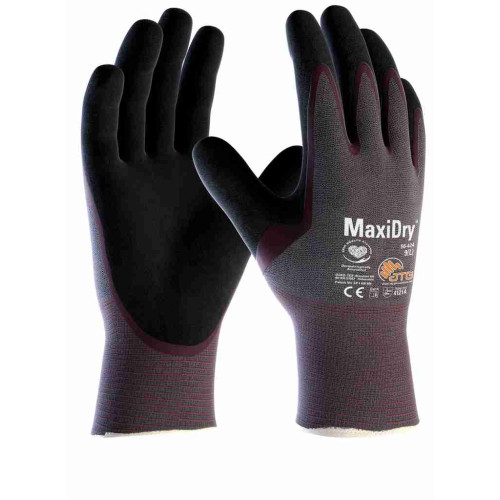 ATG 56-424 MaxiDry® Glove (12 pairs pack), Purple/Black