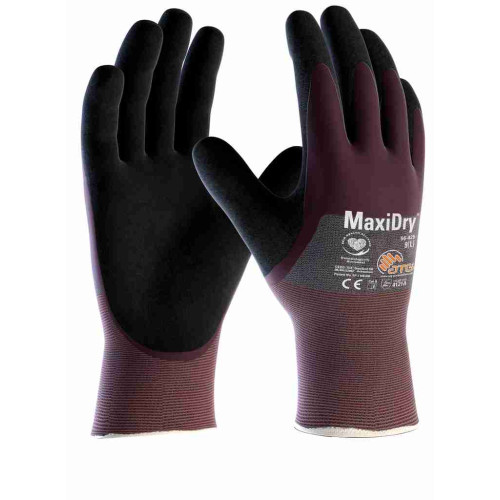 ATG 56-425 MaxiDry® Glove (12 pairs pack), Purple/Black ATG 56-425 MaxiDry® Glove (12 pairs pack), Purple/Black