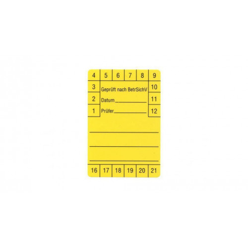 Beha-Amprobe 1280D Etichette di test 60x40 mm, 250 pezzi, giallo