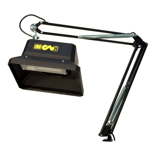 CA8 ESD activated carbon fume extractor with arm and clamp mounting, 8W LED lighting