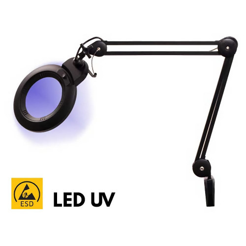 BF000441 ESD LED and UV Lamp with 3 diopter Magnifying Glass BF000441 ESD LED and UV Lamp with 3 diopter Magnifying Glass