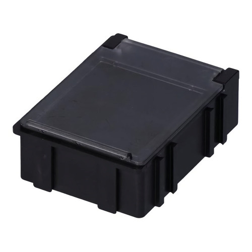Licefa BF000603A Snapbox 3 ESD container, black, with transparent lid