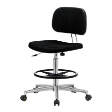 G229 ESD chair 500-700mm in polyurethane with wheels and footrest