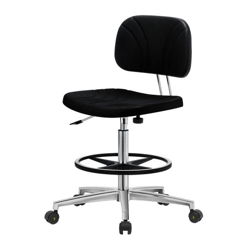 G229 ESD chair 500-700mm in polyurethane with wheels and footrest G229 ESD chair 500-700mm in polyurethane with wheels and footrest