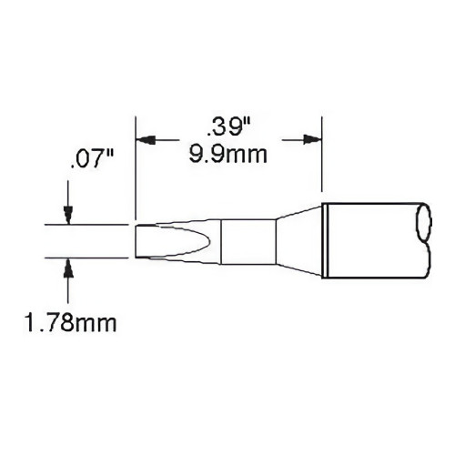 Metcal PHT-750335 Soldering Iron Tip, 30° Chisel, 1.78 mm Metcal PHT-750335 Soldering Iron Tip, 30° Chisel, 1.78 mm
