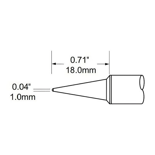 Metcal SFV-CNL10A Punta, conica, lunga, 1 mm (0,039 pollici) Metcal SFV-CNL10A Punta, conica, lunga, 1 mm (0,039 pollici)