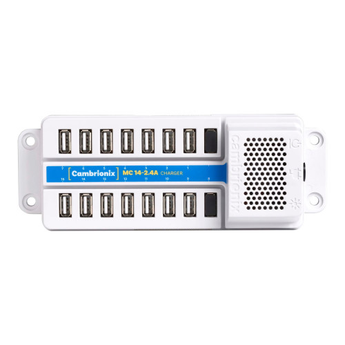 Cambrionix MultiCharger14-2.4A Caricatore desktop Hub USB 2.0 con 14 porte da 2.4A