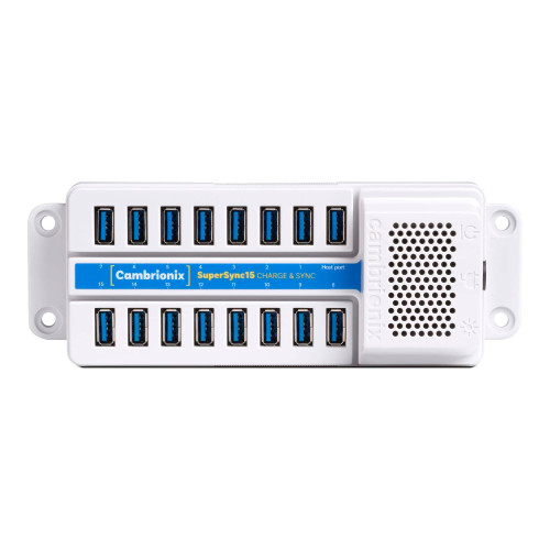 Cambrionix SuperSync15 Hub di ricarica e sincronizzazione USB 3.2 con 15 porte Cambrionix SuperSync15 Hub di ricarica e sincronizzazione USB 3.2 con 15 porte