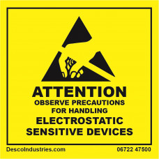 Desco Europe 06722 LABEL, ATTENTION, RS-471, 50MM x 50MM, ROLL OF 500