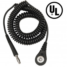Desco Europe 60652 CORD, COILED, JEWEL, MAGSNAP, ONYX, 6.1M
