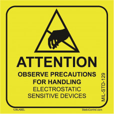 Desco Europe 129LABEL LABEL, MIL-STD-129N, 51MM x 51MM, 500/ROLL