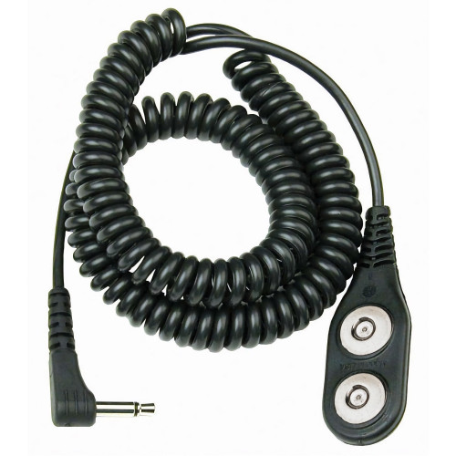 Desco Europe 60671 CORD, COILED, JEWEL, MAGSNAP, DUAL, ONYX, 3.6M, ANGLE Desco Europe 60671 CORD, COILED, JEWEL, MAGSNAP, DUAL, ONYX, 3.6M, ANGLE