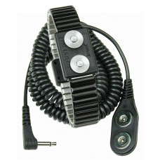 Desco Europe 60679 WRIST STRAP, JEWEL,MAGSNAP,LGE DUAL, METAL, ONYX, 1.8M ANG