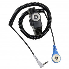 Desco Europe 19902 WRIST STRAP, DUAL-WIRE, MAGSNAP 360, LARGE, 1.8 M CORD, BLUE, GRAY PLUG