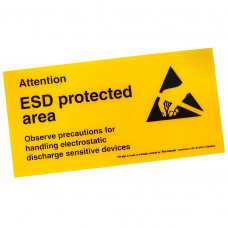 Desco Europe 229125 SIGN, EPA WARNING, ANTI-STATIC SELF-ADHESIVE, 100MM x 50MM
