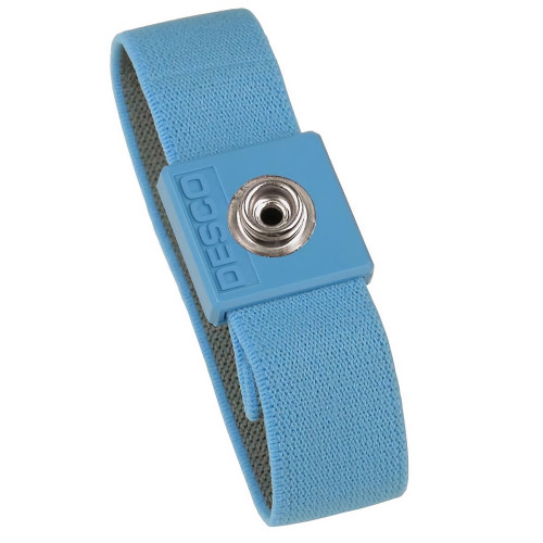 Desco Europe 229981 WRISTBAND, ELASTIC ADJUSTABLE, 10MM STUD, LIGHT BLUE PACK/101 Desco Europe 229981 WRISTBAND, ELASTIC ADJUSTABLE, 10MM STUD, LIGHT BLUE PACK/101