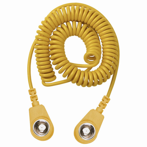 Desco Europe 230130 CORD, COILED, 1M, 10MM SOCKET/ 10MM SOCKET, YELLOW Desco Europe 230130 CORD, COILED, 1M, 10MM SOCKET/ 10MM SOCKET, YELLOW