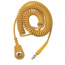 Desco Europe 230170 CORD, COILED, 2M, 4MM SOCKET/ 4MM PLUG, YELLOW