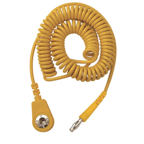 Desco Europe 230170 CORD, COILED, 2M, 4MM SOCKET/ 4MM PLUG, YELLOW Desco Europe 230170 CORD, COILED, 2M, 4MM SOCKET/ 4MM PLUG, YELLOW