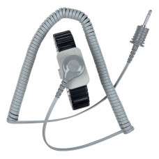 Desco Europe 2382 WRIST STRAP, DUAL CONDUCTOR, METAL,MEDIUM, W/1.5M COIL CORD