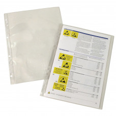 Desco Europe 238780 DISSIPATIVE, WALLET, DOCUMENT, RIGID, A4,4-HOLE, 10/PK