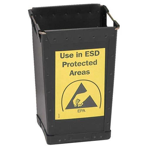 Desco Europe 239210 Conductive Waste Bin 25x25x40cm, 25l Desco Europe 239210 Conductive Waste Bin 25x25x40cm, 25l