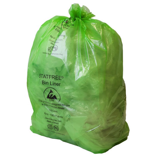 Desco Europe 239240 Antistatic Waste Bags, 100 pcs. 110l