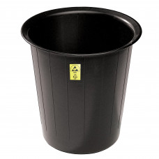 Desco Europe 239260 BIN, WASTE, CONDUCTIVE, ROUND, 26CM