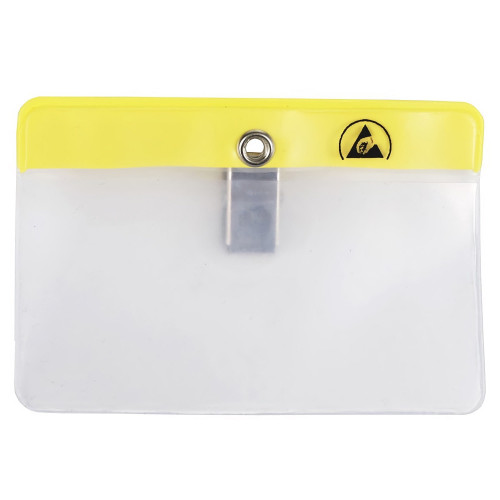 Desco Europe 35011 ESD BADGE HOLDER, CLIP-ON, HORIZ, 98MM x 65MM