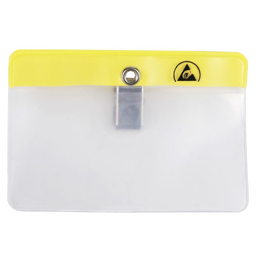 Desco Europe 35012 ESD BADGE HOLDER, CLIP-ON, HORIZ, 108MM x 75MM