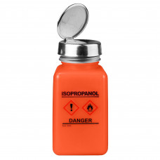 Desco Europe 35252 ONE-TOUCH, HDPE DURASTATIC, ORANGE BOTTLE, GHS LABEL, ISOPROPANOL PRINTED, 6 OZ (180 ML)