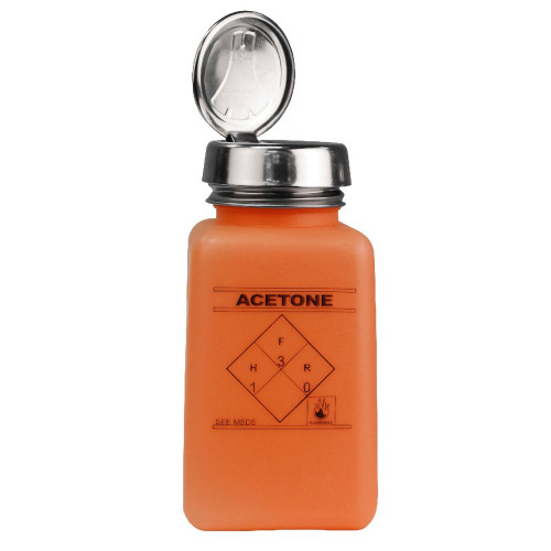 Desco Europe 35271 ONE-TOUCH, DURASTATIC, ORANGE, HDPE,180ML ACETONE PRINTED