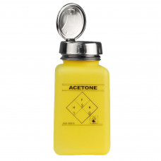 Desco Europe 35277 ONE-TOUCH, DURASTATIC, YELLOW, HDPE,180ML ACETONE PRINTED