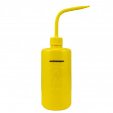 Desco Europe 35795 YELLOW WASH BOTTLE, 16 OZ (475 ML), DURASTATIC, PRINTED 'ISOPROPANOL (IPA)'