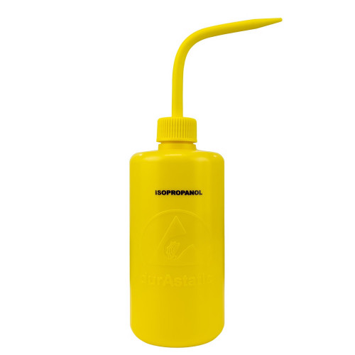 Desco Europe 35795 YELLOW WASH BOTTLE, 16 OZ (475 ML), DURASTATIC, PRINTED 'ISOPROPANOL (IPA)' Desco Europe 35795 YELLOW WASH BOTTLE, 16 OZ (475 ML), DURASTATIC, PRINTED 'ISOPROPANOL (IPA)'