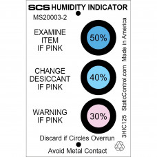 Desco Europe 3HIC125 HUMIDITY CARD, 3-SPOT, 125/CAN
