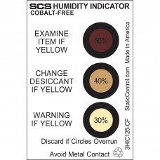 Desco Europe 3HIC125-CF HUMIDITY INDICATOR CARD, COBALT-FREE, 30-40-50%, 125/CAN