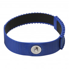 Desco Europe 4620 WRISTBAND, ADJ THERMOPLASTIC BLUE, 4MM STUD