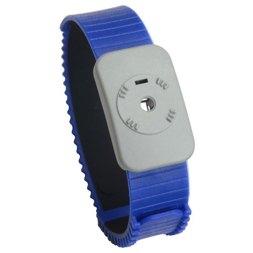 Desco Europe 4720 WRISTBAND, DUAL CONDUCTOR, THERMOPLASTIC, BLUE