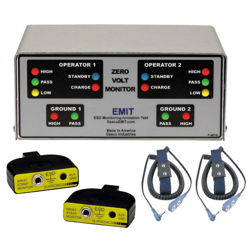 Desco Europe 50537 MONITOR, ZERO VOLT, EURO STD, W/2 WRIST STRAPS, NO ADAPTERS Desco Europe 50537 MONITOR, ZERO VOLT, EURO STD, W/2 WRIST STRAPS, NO ADAPTERS