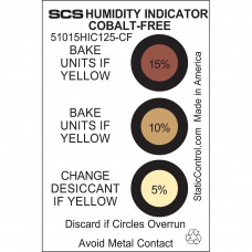 Desco Europe 51015HIC125-CF HUMIDITY INDICATOR CARD, COBALT-FREE, 5-10-15%, 125/CAN